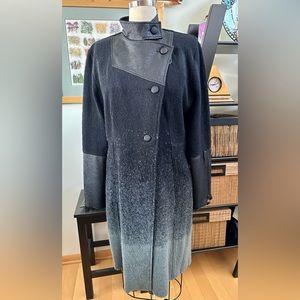 Stella Carasaki Boiled Wool Asymmetrical Coat - NWT